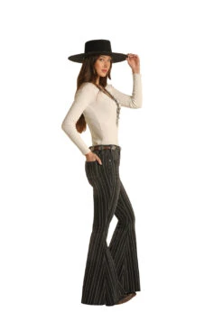 Women's Rock & Roll Cowgirl Bell Bottom Jean #WHB1668 -Western Cowboy Equipment Store WHB1668 A