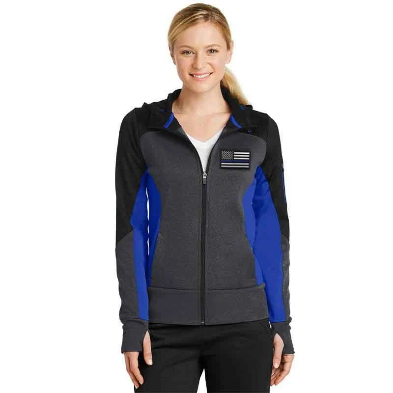 Women's Thin Blue Line Full Zip Jacket #BLUELINE-TBL-WOM-VNECK 3 Women's Thin Blue Line Full Zip Jacket #BLUELINE-TBL-WOM-VNECK