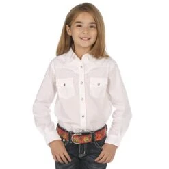 Girl's Wrangler Snap Front Shirt #GW7001W
