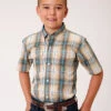 Boy's Roper Button Down Shirt #03-031-0378-4047