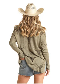 Women's Rock & Roll Cowgirl Sweater #RRWT32R18K -Western Cowboy Equipment Store a59c8c6fe3760c109b51afd9d2b6a2c1