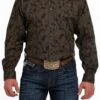 Men's Cinch Brown Button Down Shirt #MTW1105489 -Western Cowboy Equipment Store a87d2eb29dab10b99fc4738e6bf09f8c