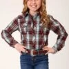 Girl's Roper Brown Plaid Snap Long Sleeve #03-080-0062-1007 -Western Cowboy Equipment Store a8f9b5b939dc7dff6e0e76ca0a6d0a5a