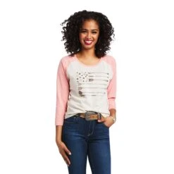 Women's Ariat Arrow Raglan T-Shirt #10039824 -Western Cowboy Equipment Store be7857e36eeb406ca7cdfd2142066541