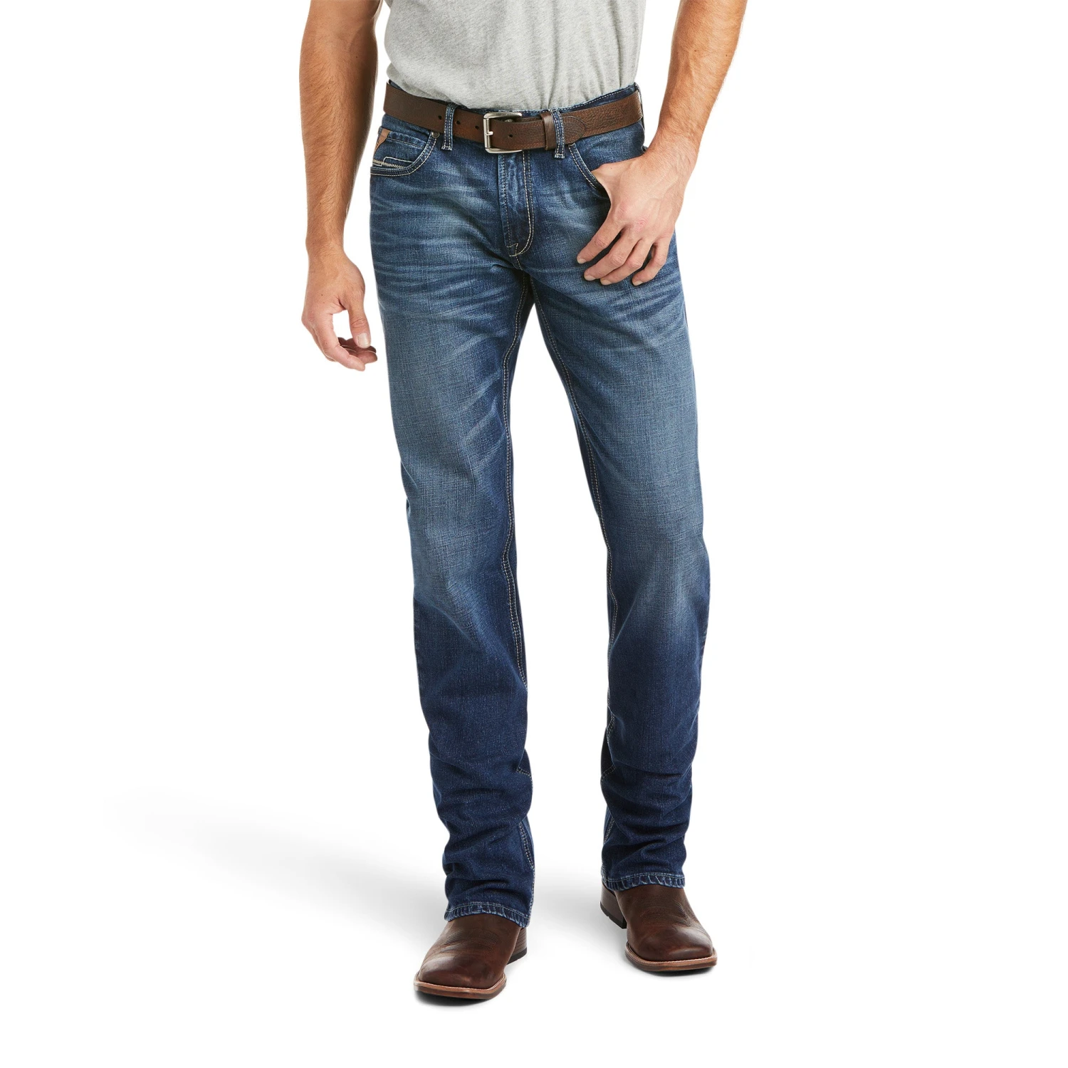 Men's Ariat M4 Low Rise Stretch 3D Clovis Stackable Straight Leg Jean #10037968 5 Men's Ariat M4 Low Rise Stretch 3D Clovis Stackable Straight Leg Jean #10037968 - Image 3