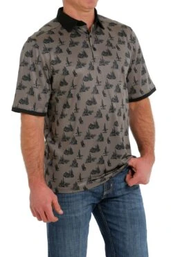 Men's Cinch Arenaflex Polo Shirt #MTK1841003 -Western Cowboy Equipment Store c579efba31fcbe219e311f793ac77826