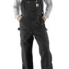 Men's Carhartt Unlined Zip-To-Thigh Bib #R37BLK -Western Cowboy Equipment Store carhartt duck zip to thigh bib overall unlined 1