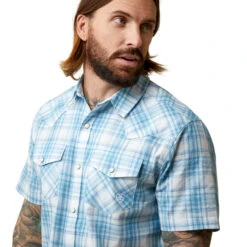 Men's Ariat Hanniston Retro Snap Front Shirt #10044967 -Western Cowboy Equipment Store d2673fd4ffc337eccf1ef37edb7a3b47