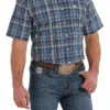 Men's Cinch Plaid Button Down #MTW1111419BLU -Western Cowboy Equipment Store d8769606a26c75f4ea802e753b9637c6
