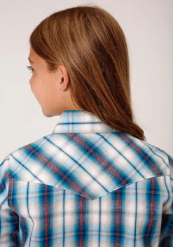 Girl's Roper Snap Front Shirt #03-080-0062-4032BU -Western Cowboy Equipment Store dbdee5c804d368ec1312b2da706c3e5f