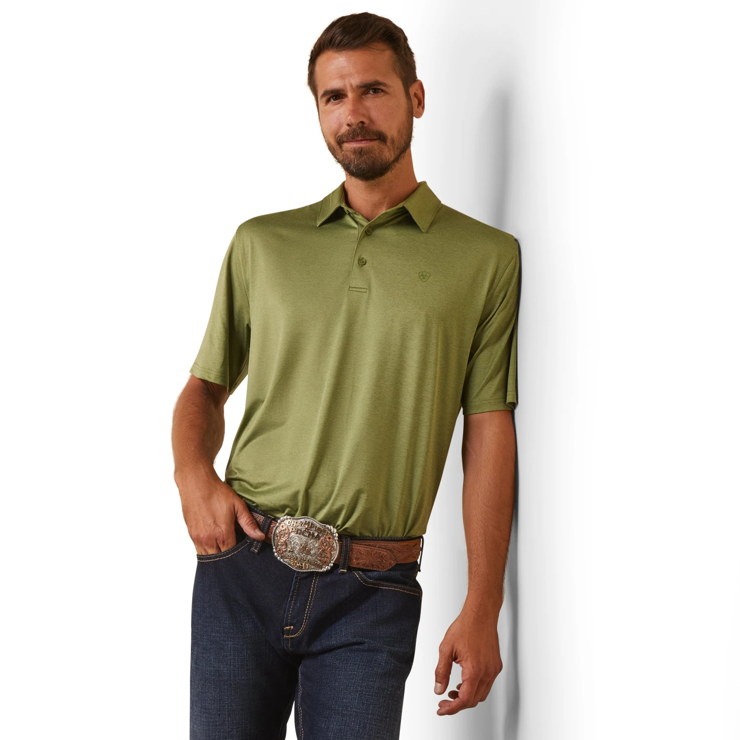 Men's Ariat Charger Polo Shirt #10043571 3 Men's Ariat Charger Polo Shirt #10043571