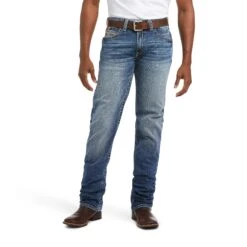 Men's Ariat M4 Low Rise Stretch Longspur Stackable Straight Leg Jean #10036879 -Western Cowboy Equipment Store dd1f1e5fbc35be4ac680003b98186a3c
