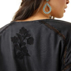 Women's Ariat Midnight Rose Blouse #10042160 -Western Cowboy Equipment Store e07179d2de89083f668ba6b6c233bd0d