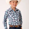 Boy's Roper Snap Front Shirt #01-030-0101-4029BU