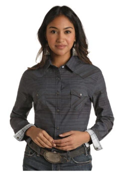 Women's Rough Stock Snap Front Shirt #RSWSOSRYT9