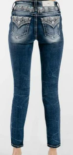 Women's Miss Me Turquoise Rays Skinny Jean #M3826S