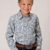 Boy's Roper Snap Front Shirt #03-030-0064-4042BU -Western Cowboy Equipment Store eadd026f1e0c46613ba528ddeea8afed