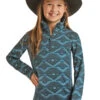 Girl's Powder River 1/4 Zip Pullover #PRKO91RZXR -Western Cowboy Equipment Store ee111731bdb382f410734a896ce116db
