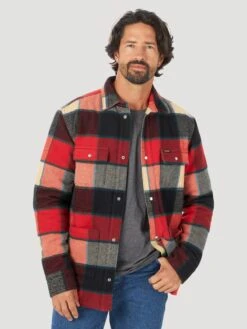 Men's Wrangler Lined Flannel Shirt Jacket #112318496