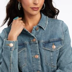 Women's Ariat Denim Jacket #10041103 -Western Cowboy Equipment Store f5381ed76424b748a5b2239dcf9dc1fb