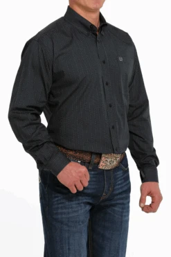 Men's Cinch Black Button Down Shirt #MTW1105500BLK -Western Cowboy Equipment Store f9689057fdb6611c861d207b9a849998